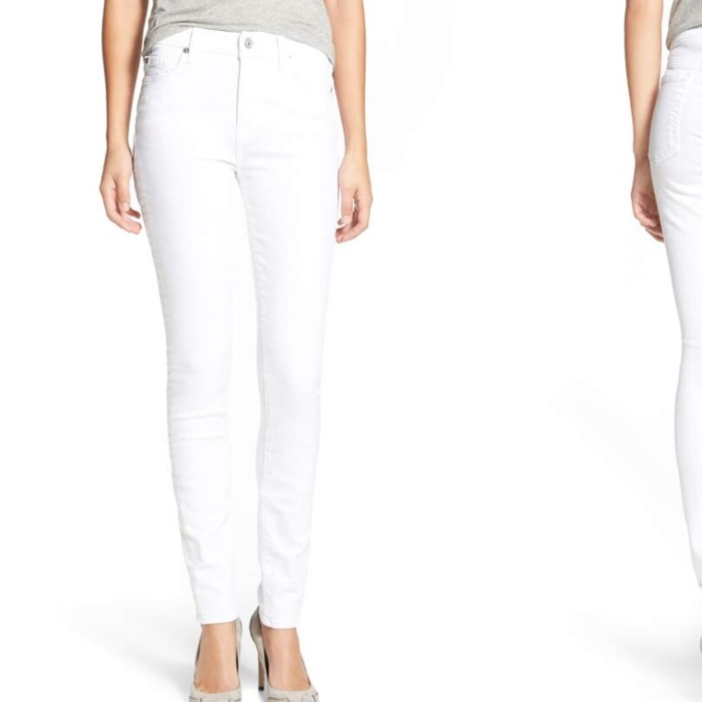 Seven for all mankind "the skinny" white jeans